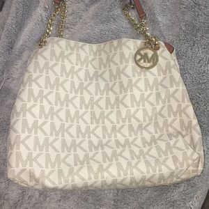 White MK Bag & Wallet
